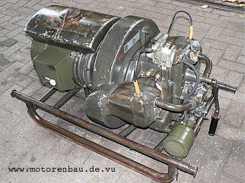 Stromaggregat der Wehrmacht mit luftgekühltem Breuer Boxermotor