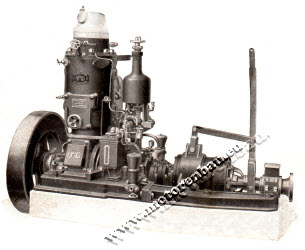 HMG Glühkopfmotor mit Wendegetriebe