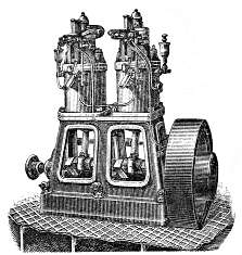 2-Zylinder Swiderski-Petroleummotor System Capitaine
